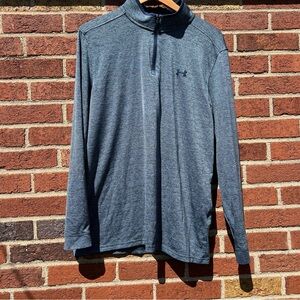 Under Armour Golf Mens Blue HeatGear Run 1/4 Zip Athleisure Golf Pullover Large